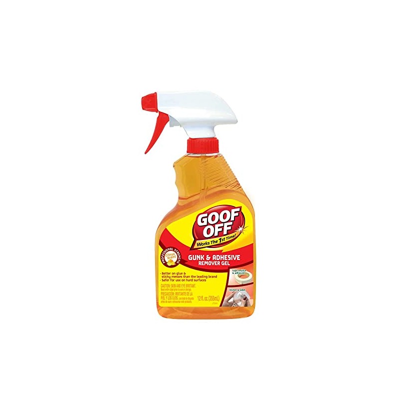 Goof Off FG790 Gunk Adhesives Remover, 12 oz, Bottle,