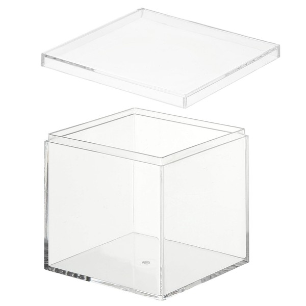 PATIKIL Acrylic Box with Lid 2.95" x 2.95" x 2.95",