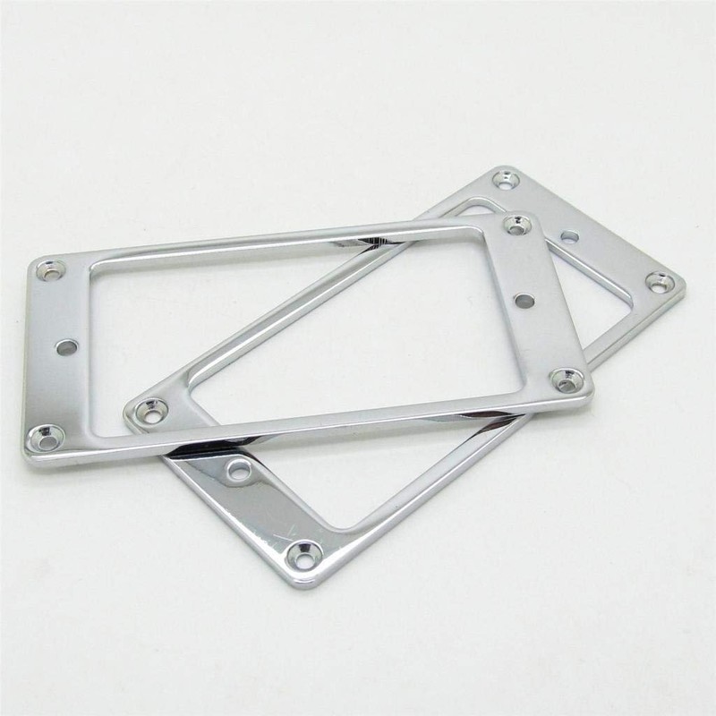 Pxyelec Chrome Metal Flat Electric Guitar Humbucker Pickup Ring, Thicknes