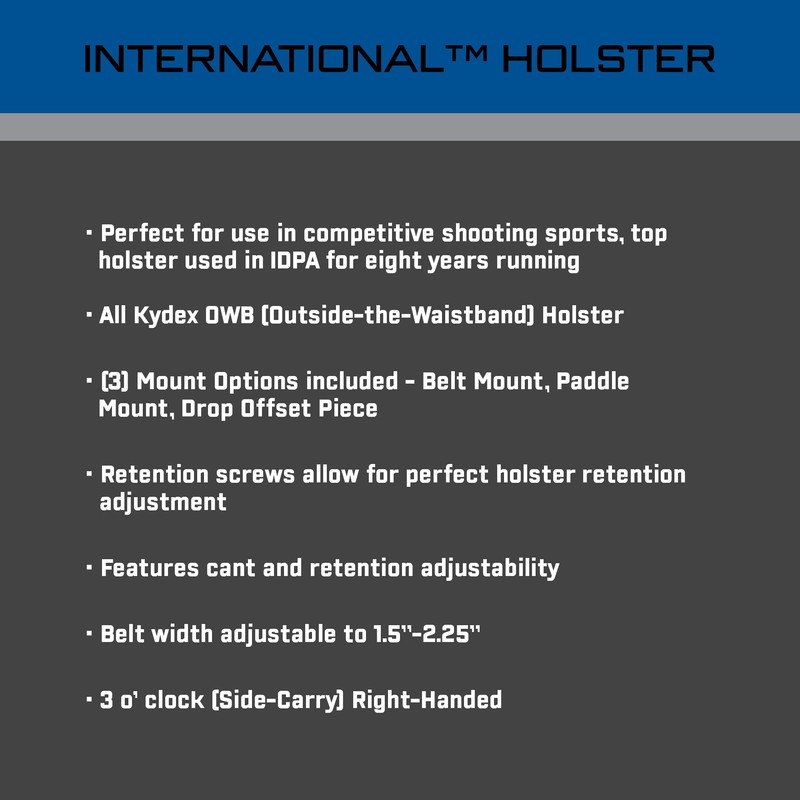 Comp-Tac - International Holster Staccato P 4.4” Barrel, Police Gear