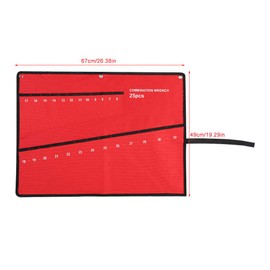 Werkzeugtasche zum Aufrollen mit mehreren Fächern, Schraubenschlüssel, Werkzeugaufbewahrung, Organizer für Holzarbeiter, Heimwerker, Handwerker (25 Taschen)