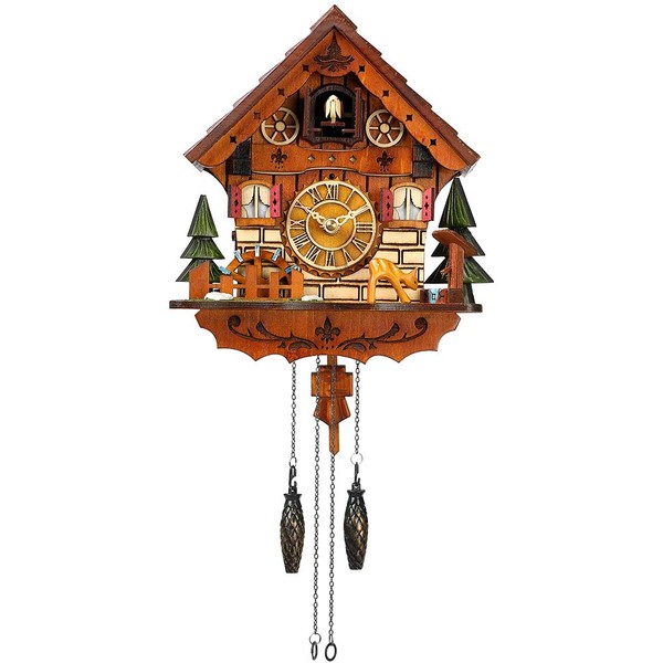 Kintrot Cuckoo Clock Handcrafted Traditional Black Forest Wood Clock Wall Decor