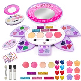 Make-up Set for Girls, Present for Children, Cosmetic Set Toy, Washes Off with Water, Role Play, Dress-up Play, Makeup Set, for Elementary School Students, Birthday Gift, Children's Day, Christmas