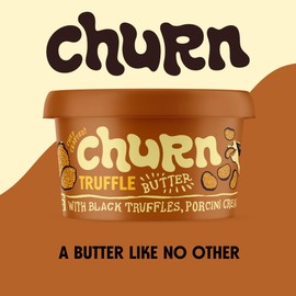Churn Truffle Butter, Flavored Butter Churned with Organic Grass Fed (5.5oz, Pack of 2) - Non-GMO, Hormone-Free, Compound and Finishing, Yellow