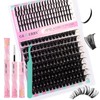 GEMERRY Eyelash Extensions Spikes DIY Cluster Eyelashes D Curl Individual
