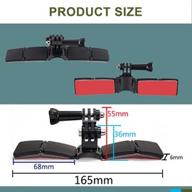 SRUIM Motorcycle Accessories Helmet Chin Mount Kit for Insta360 One X2, X, R, Go 2, GoPro Hero 10, 9, 8, 7, 6, 5, 4, Session, 3+, DJI Osmo Action 2, AKASO, SJCAM, Yi Action Cameras