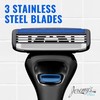 Jeremy's Razors 3-Blade Refills for Men with Lubrication Strip, 8