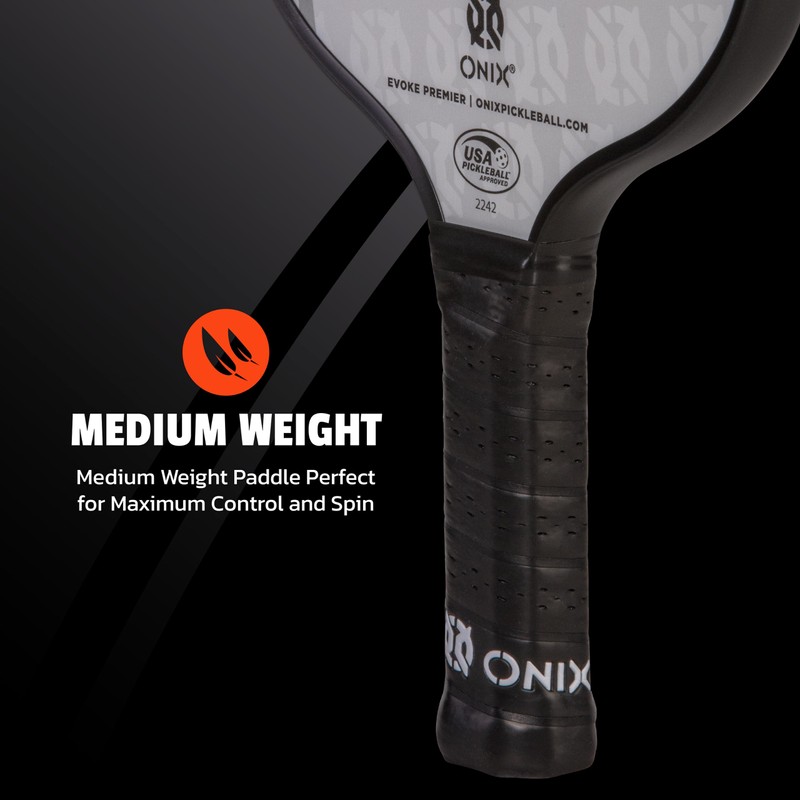 ONIX Pickleball Evoke Premier CT-16 Pickleball Paddle, White