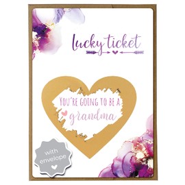 Joli Coon Pregnancy announcement scratch card - You are going to be a grandma - Baby announcement with envelope - Dream