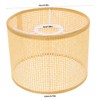 WOONEKY Hand Woven Rattan Lamp Shade Natural Rattan Cover for