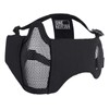 OneTigris 6" Foldable Half Face Airsoft Mesh Mask with Ear