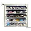 Showcase Wall Mount 5 Tier Display Case White with Mirror
