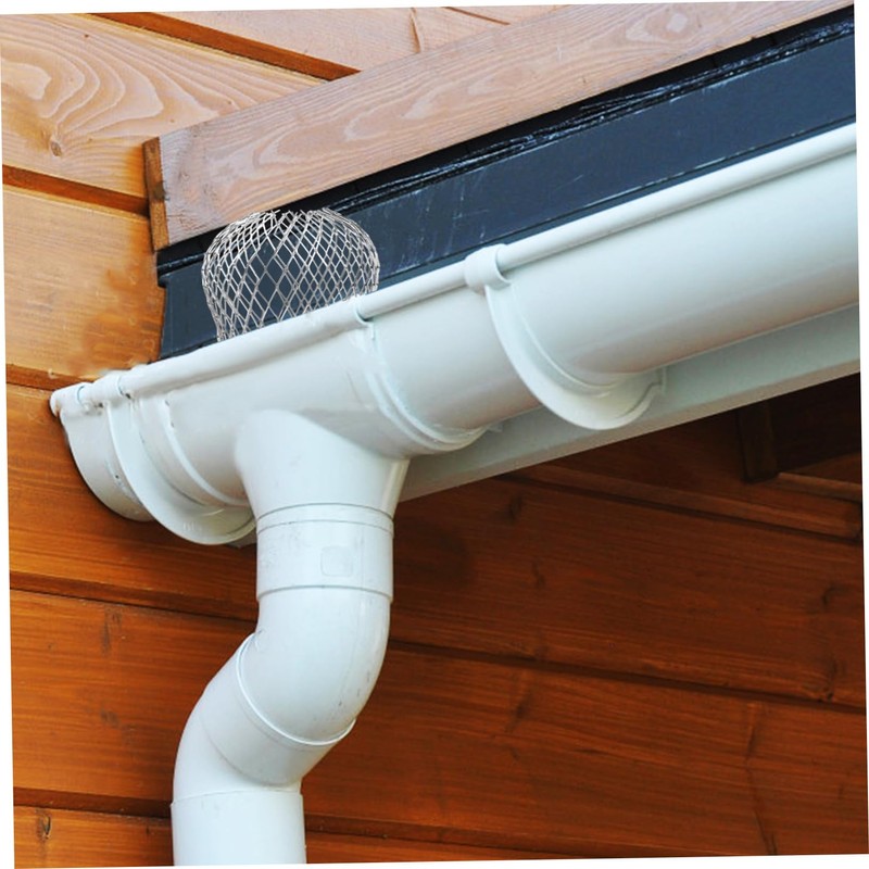 Mipcase 8 Pcs Downspout Filter Gutter Cover Flexible Aluminum Leaf