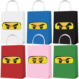 Party Favor Bags 12PCS for Ninja Gift Goodie Treat Candy Bags for Ninja Themed Birthday Party Supplies Decorations