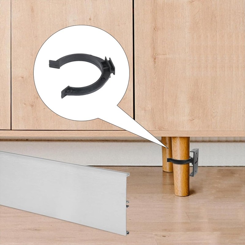 WeddHuis Pack of 10 Kitchen Base Brackets Pedestal Clips with