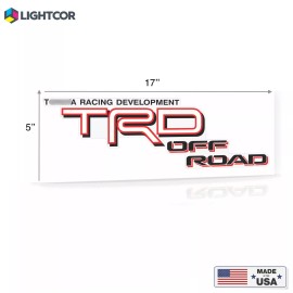LIGHTCOR TRD Off Road Stickers Tacoma 4x4 for Tundra Truck (Set of 2 Clear Vinyl Decals) - Original