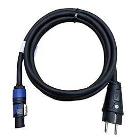 NWP Power Cable 3 m powerCON Blue to 230 V Schuko Plug - 3 x 2.5 mm² - Rubber Hose Cable - NAC3FXXA-W-L Power-In (Blue)
