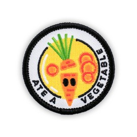 Winks For Days Adulting Merit Badge Embroidered Iron-On Patch (Ate a Vegetable)