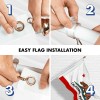 G128 5 Feet Tangle Free Spinning Flagpole (White) California Flag