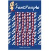 FeetPeople Curly (or Twister No-Tie) Shoelaces, White/Red/Blue, 2 Pair