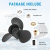 RADHLBNIU 48-77344A45 Outboard Boat Propeller 13 1/4 x17 Pitch Replacement