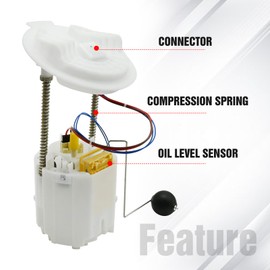 Hoypeyfiy Electric Fuel Pump Module Assembly with Sending Unit Replacement for Chrysler 300 2005-2015, Replacement for Dodge Challenger 2007-2015, Replacement for Charger 2007-2015 68102700AB E7192M