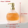 Ximlike Round Bathroom Soap Dispenser Gold Pump, Glass Bottle with