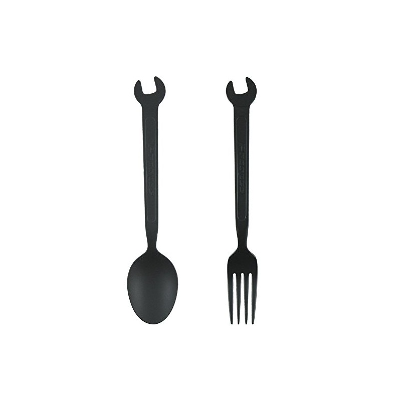 Nagao Professional Spanner Spoon Spanner Fork Black Set of 2