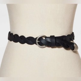Universal Thread Women's Rope Twist Belt - Black - Size: M - NWT - $18 msrp