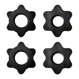 4 Pieces Dumbbell Clamps, Barbell Clamps, Hex Nut Screw Caps, 25mm Aperture Nuts, Fixed Dumbbell Accessories, Fitness Accessories (Black)