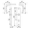 Hoppe Luxembourg Door Handle (Long Plate) Natural Aluminium for Indoor