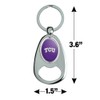 GRAPHICS & MORE TCU Primary Logo Keychain Chrome Metal Spinning