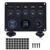 12V 5 Gang Toggle Rocker Switch Panel for Boat Waterproof