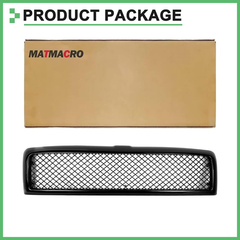 MATMACRO Grille Compatible For Dodge Ram 1500 2500 3500 Mesh