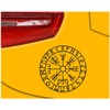 Samunshi® Sticker Vegvisir with Runes C Vikings Viking for Car