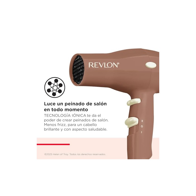 Revlon Secadora Ligera de 1875 W, Moka y Rosa
