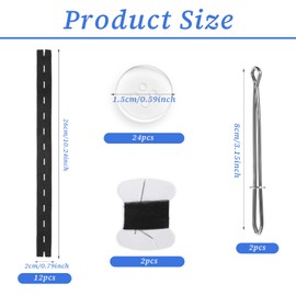 12 Pcs Pants Waist Tightener, Jeans Waistband Tightener Band Loose Pant Adjuster