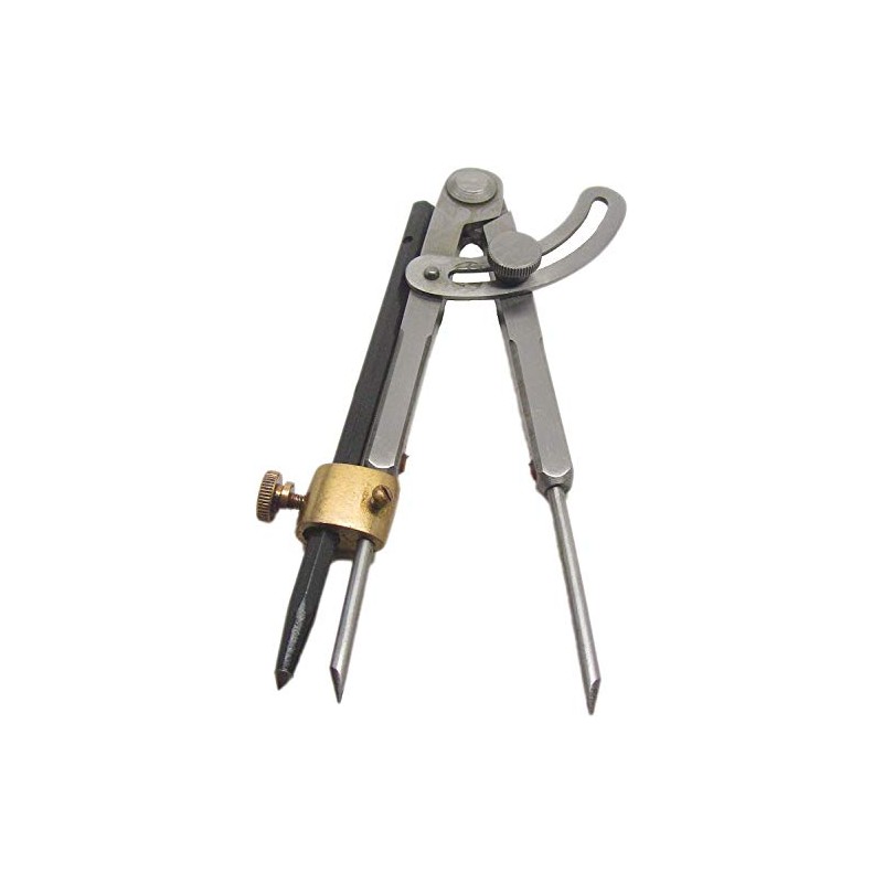 Ramelson 6" Wing Compass Caliper Divider with Brass Holder and