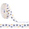 CABODYALS 10 Yards 3/8 Inch Bee Print Ribbon White Yellow