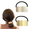 Rectangle Metal Hair Ties Elastic Ponytail Holder Stretch Hair Bands