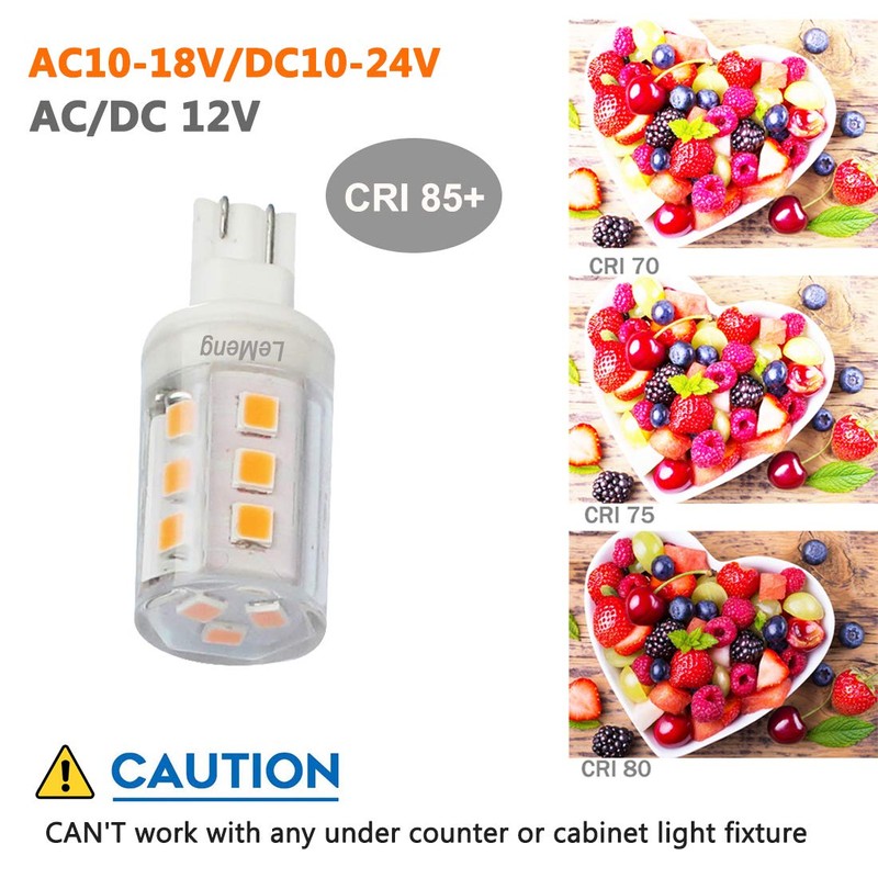 LeMeng 3W T10 Wedge Base RV 921 LED Light Bulb