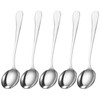 SDMAX 6 Pc Round Soup Spoons Stainless Steel Spoon for