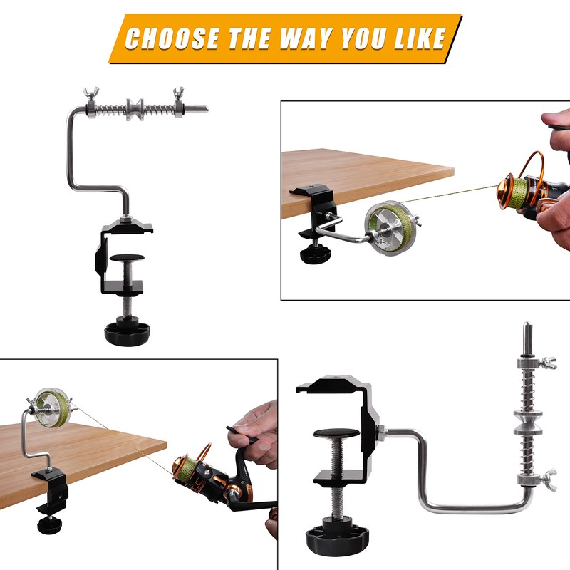 SHADDOCK Fishing Line Spooler Aluminum Fishing Line Winder with Clamp-Adjustable