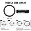 TOEECY Auto Leder Lenkradbezug Sport Zweifarbig Universal 38cm Anti Rutsch