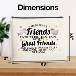 YeleY Funny Friend Makeup Bag Gifts, Friendship Gift for Female Friend Bestie Soul Sister BFF, Best Friend Cosmetic Bag Friendship Zipper Pouch