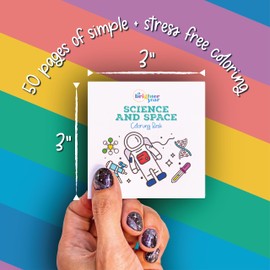 A Brighter Year The Original Adult Mini Coloring Book - 2-Pack - Tiny Eats & Treats & Little Moments Edition - 3” x 3” Pocket Size, 50 Pages, Lay Flat Binding, Thick Paper, No Bleeding - Gift