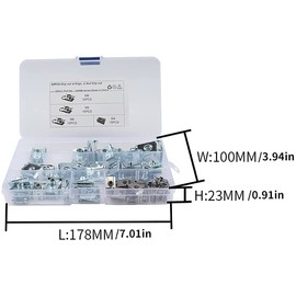 80 Pcs Thread Clip Nut Set U-Shaped Nut M4 M5 M6 M8 for Automobile Motorcycle Interior Trim Set