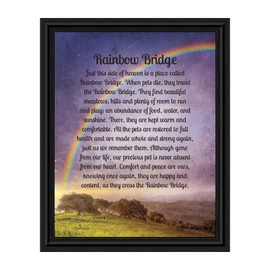 Rainbow Bridge Pet Memorial Gifts - Dog Memorial Gifts, Loss of Dog Gifts, Cat Memorial Gifts, Sympathy Gift for Loss of Pet, Pet Memorial Picture Frame, Cat or Dog Memorial Picture Frame, 2185b