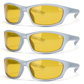 GARIOX Yellow Glasses 3 Pack – Folding Sunglasses Polarized UV400 Protection Trendy Fold Up Sun Glasses