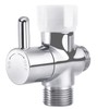 Bidet T Adapter with Shut-Off Valve, Brass T Valve Adapter